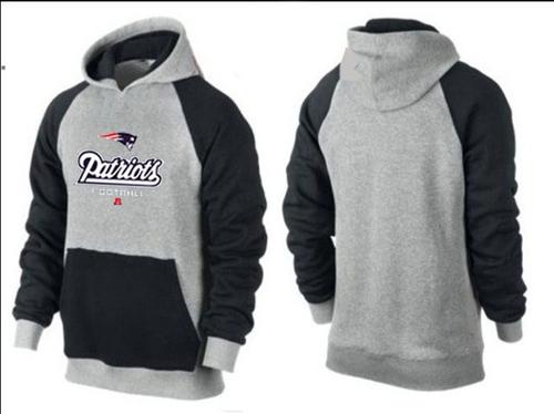 NFL Men's Nike New England Patriots Critical Victory Pullover Hoodie - Grey/Black